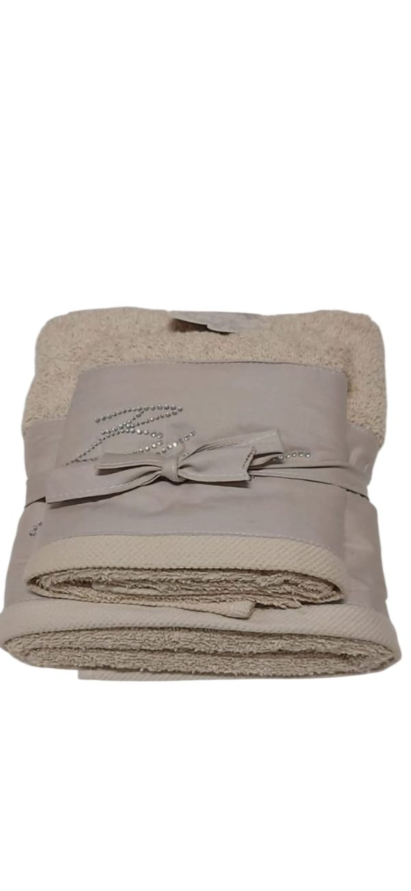 SET ASCIUGAMANI BLANC MARICLO' 100% COTONE - immagine 3